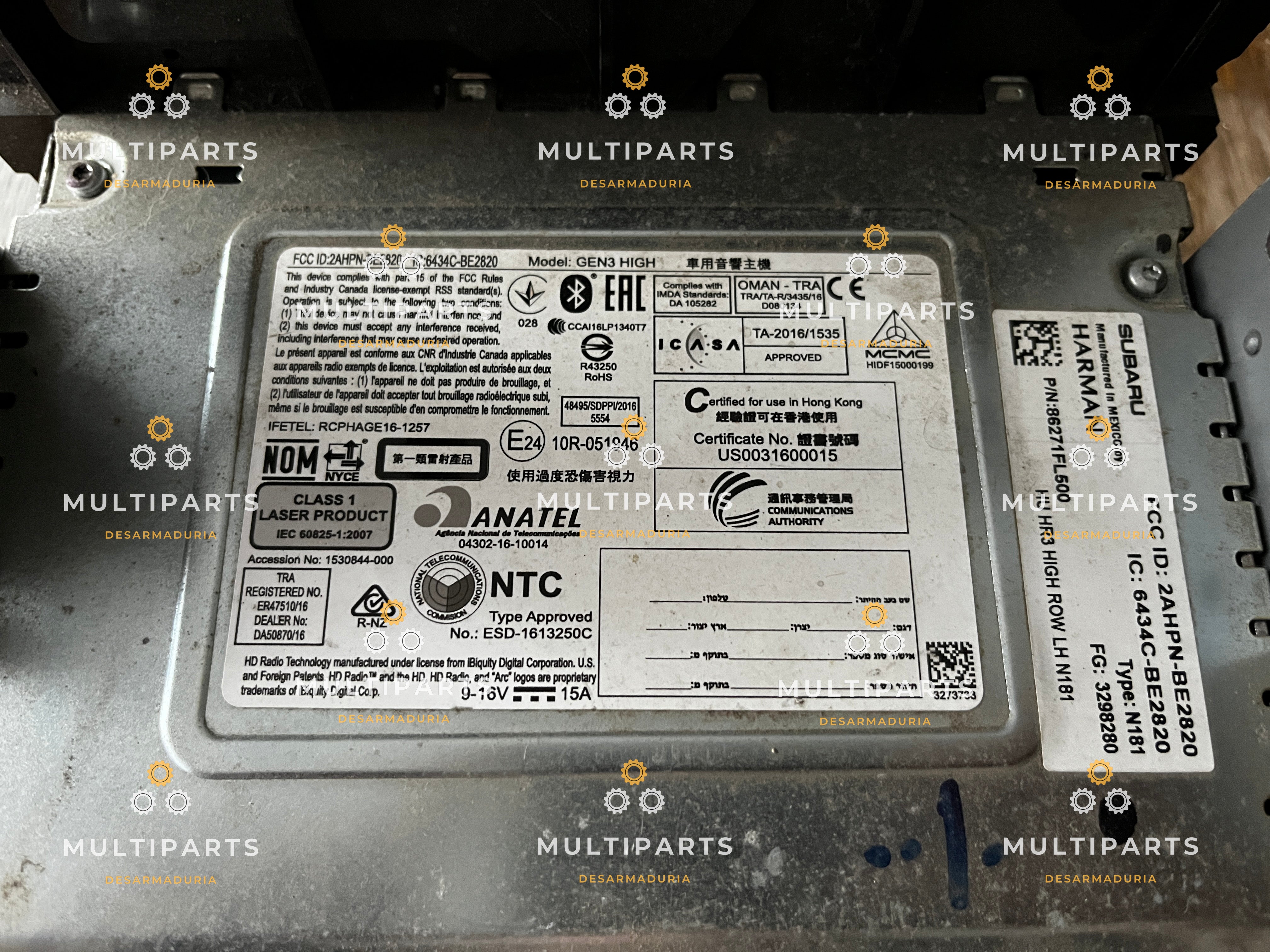 Radio subaru new XV 2018 – MULTIPARTS